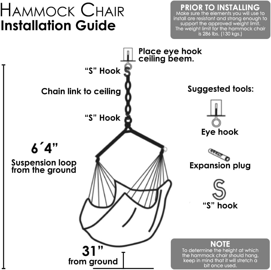 Installing a hanging outlet chair